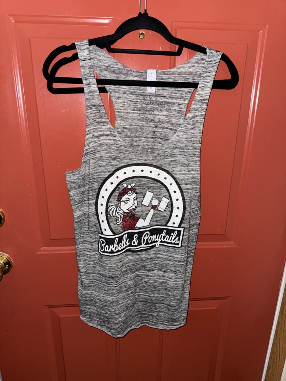 Barbells & Ponytails Women's Gray Space-Dye Tank Top